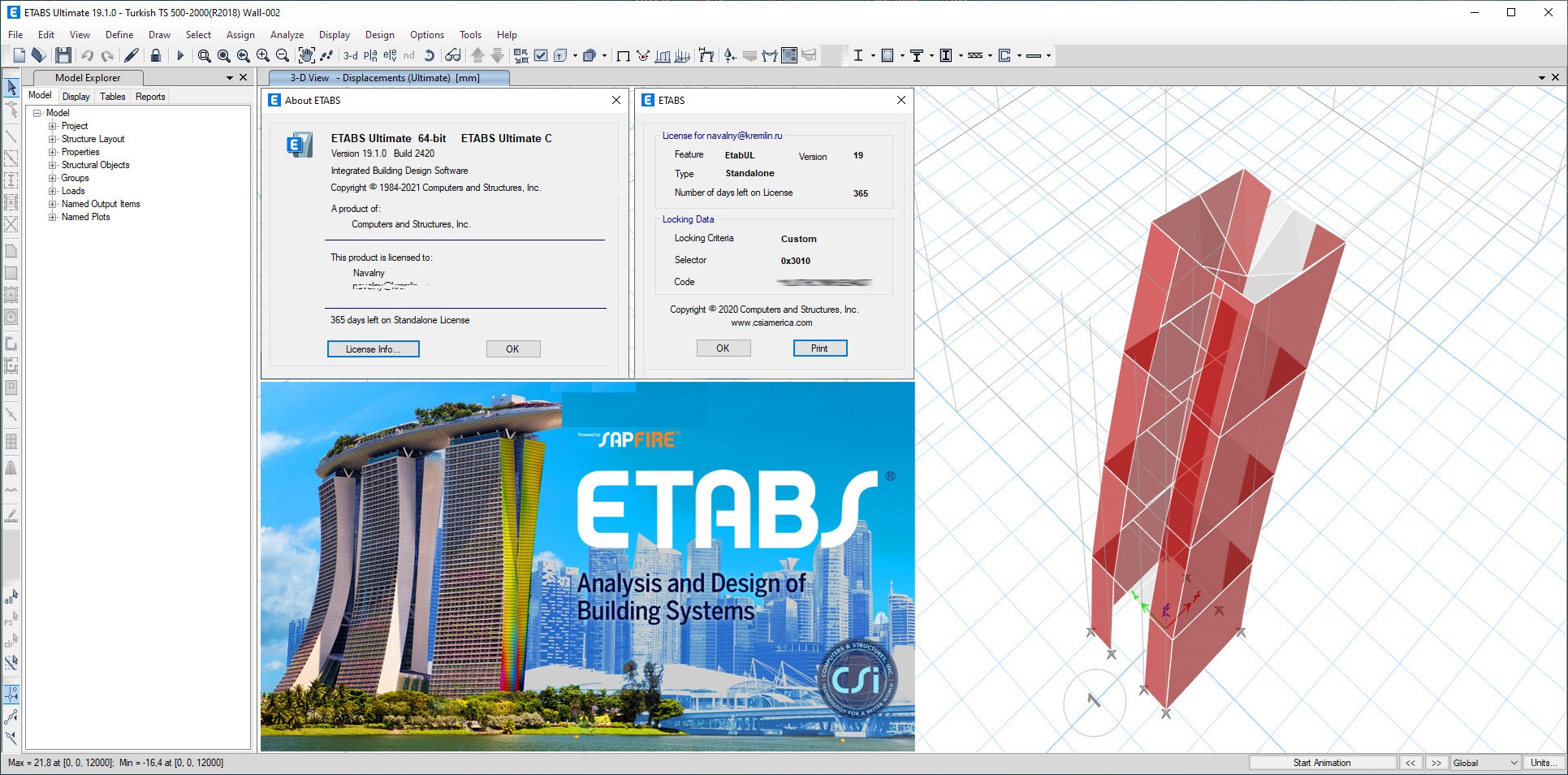 CSI ETABS Ultimate 19.2 Download With Crack [Latest] Free Download 2022