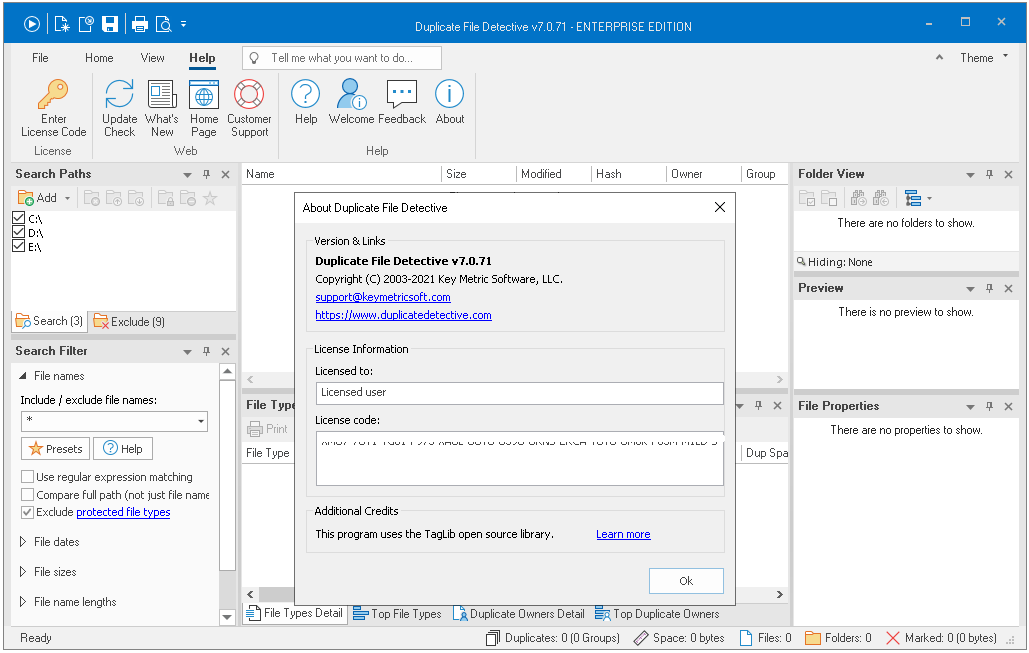 Duplicate File Detective Enterprise 7.2.71 Crack Full Version